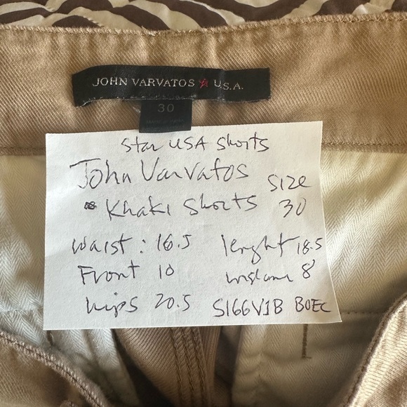 John Varvatos Men's Khaki Shorts - Picture 5 of 5